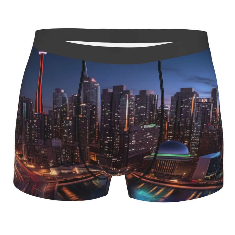 GBCDEDSL Cityscape Night Canada Men's Briefs