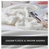Cute Cat Flower Flannel Sherpa Throw Blanket, Soft and Washable, 130 x 150 cm view 2
