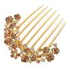 Gold Rhinestone Hair Comb for Women, Bridesmaids and Weddings view 1