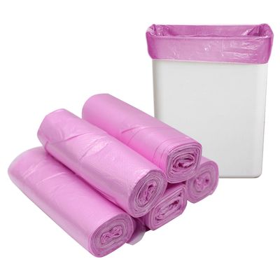 Colored Trash Bags, Extra Thick, Medium, 1.1 mm, Leakproof, 30 L, Pink, 200 Count