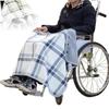 SXTYFBB Cozy Fleece-Lined Wheelchair Blanket with Buttons view 1