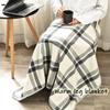 SXTYFBB Cozy Fleece-Lined Wheelchair Blanket with Buttons view 2