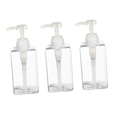 IWOWHERO 3-Pack 450 mL PETG Refillable Pump Bottles