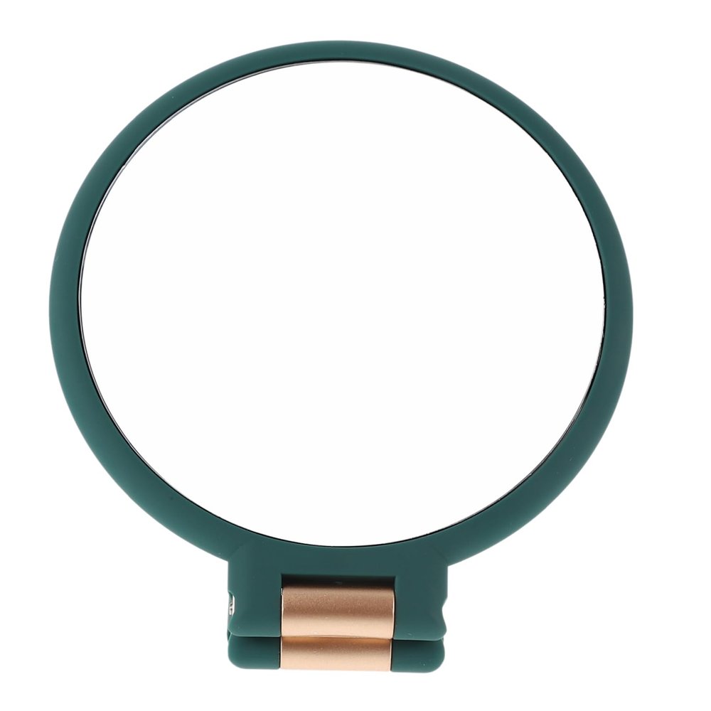 15x Double-Sided Foldable Makeup Mirror, Green