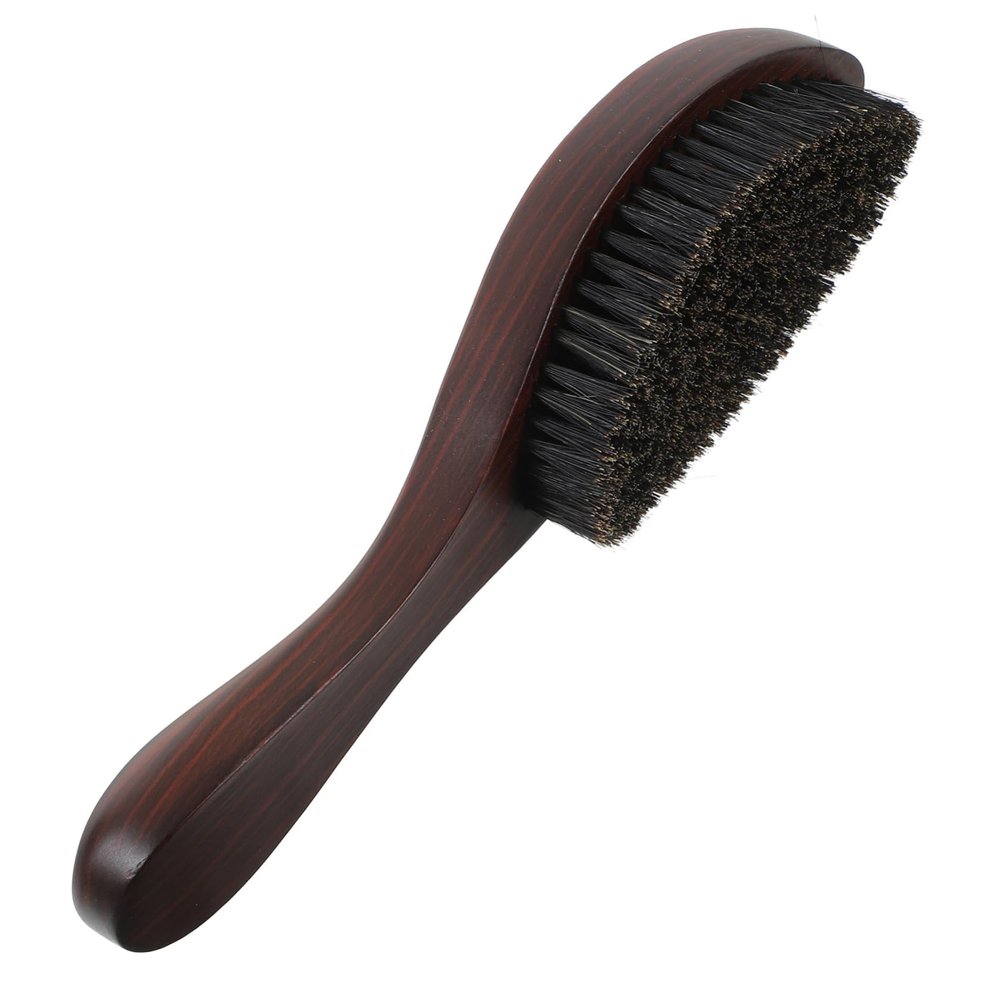 Christmas Party Wooden Comb, Natural Bristles, Wavy Shape, Women's