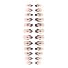 24 Short Almond Press-On Nails with Glitter Stars and French Tips view 1