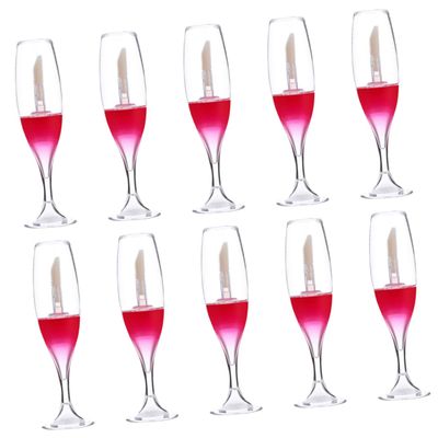 Plastic Lip Gloss Bottles for Travel, Red Bottles