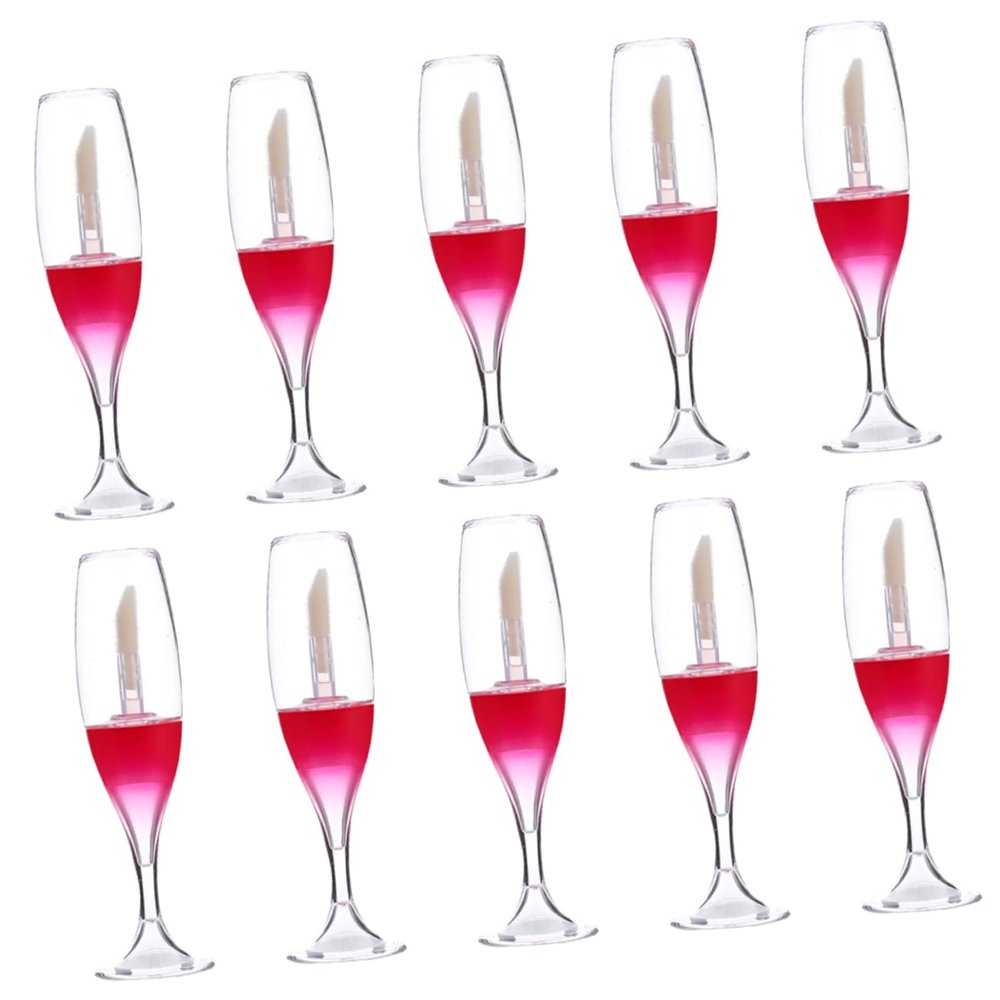 Plastic Lip Gloss Bottles for Travel, Red Bottles