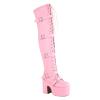 GBBRZKTB Women's Pink Platform Over-the-Knee High-Heel Boots, Block Heel, Size 41 view 1