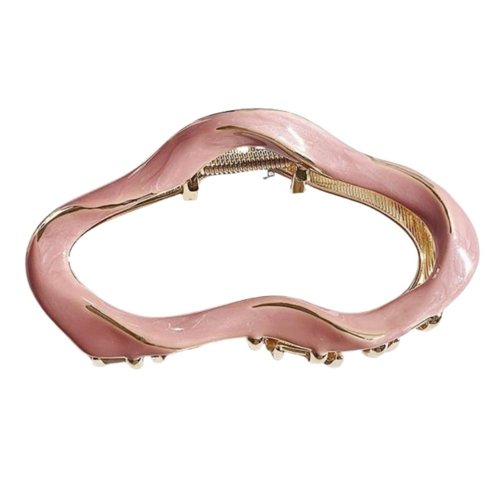 Metal Cloud Claw Hair Clip with Pearl Detail, Pink