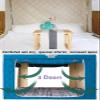 Blackout Bed Tent for Double Beds, Thick Warm Cotton-Blend Inner Tent, 3 Doors, Canopy, Stainless Steel Poles, Purple, 2 m (6.6 ft) view 3