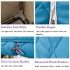 Blackout Bed Tent for Double Beds, Thick Warm Cotton-Blend Inner Tent, 3 Doors, Canopy, Stainless Steel Poles, Purple, 2 m (6.6 ft) view 4