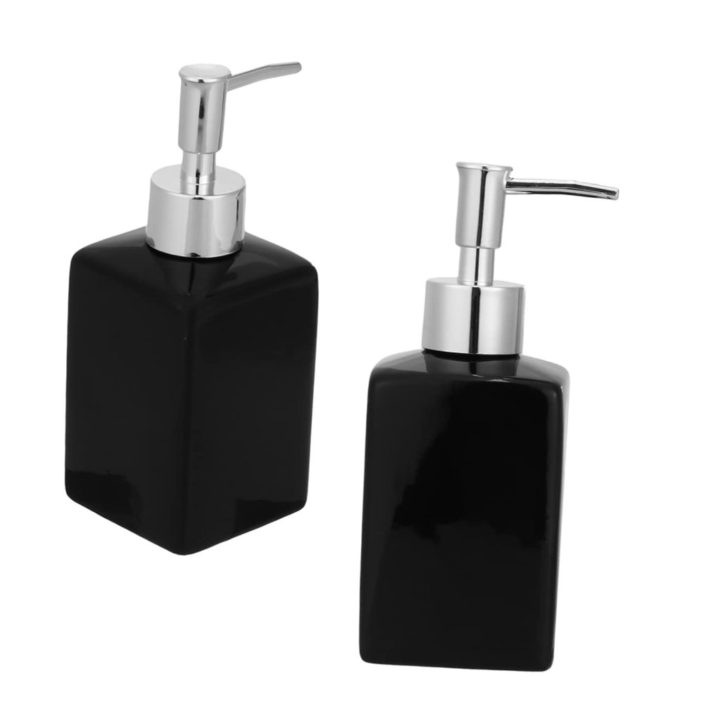Cabilock Black Ceramic Foaming Soap Dispenser, Portable Bathroom Accessory