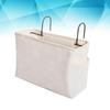 Hanging Bed Organizer, Canvas, White, for Books and Headphones view 3