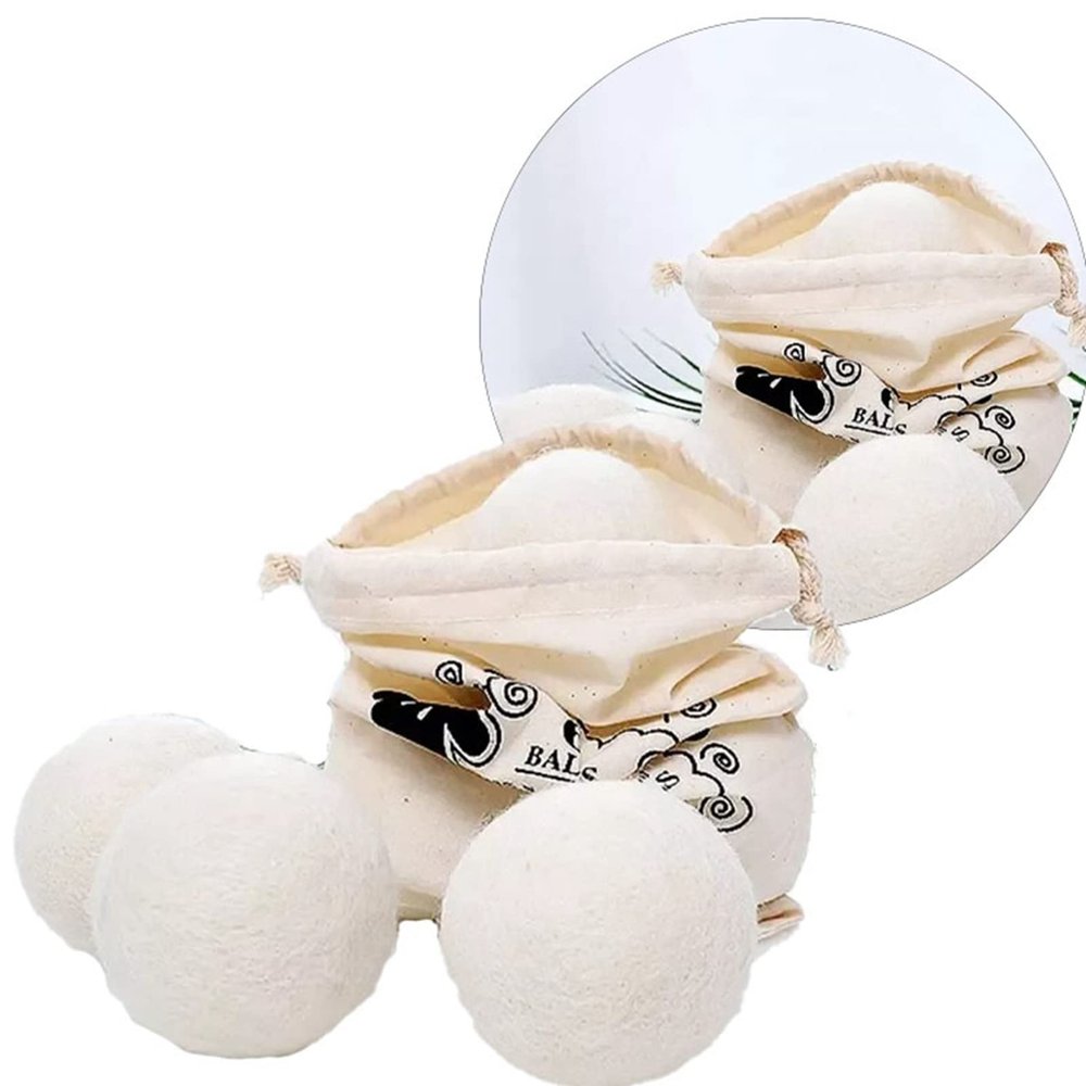 Reusable Wool Dryer Balls, 6-Pack