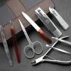 9-Piece Nail Clipper and Manicure Set with Leather Travel Case view 3
