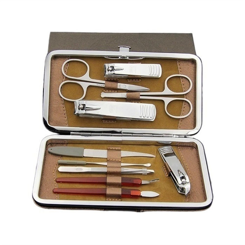10-Piece Stainless Steel Manicure and Pedicure Set with Travel Case