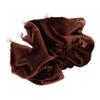 Velvet Hair Tie with Pearl Pendant in Coffee for Low Ponytails view 1