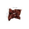 Velvet Hair Tie with Pearl Pendant in Coffee for Low Ponytails view 2