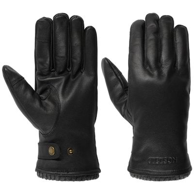 Stetson Greverud Men's Leather Winter Touchscreen Gloves, Black, Size 9 HS