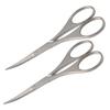 2-Piece Stainless Steel Eyebrow Scissors with Pointed Tips for Precise Trimming view 1