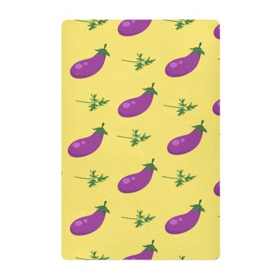 Odot Microfiber Fitted Sheet for Baby Mattresses, Fruit Pattern, Lavender Aubergine, 47.2 x 23.6 in