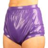 TUNAYI Latex Boxer Panty Catsuit, Rubber Fetish Underwear Shorts, Transparent Blue, XL view 1