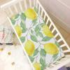 Odot Fitted Sheet for Baby Beds, Fruit Pattern, Microfiber Bassinet and Crib Mattress Cover, Yellow Lemon, 140 x 70 cm view 2