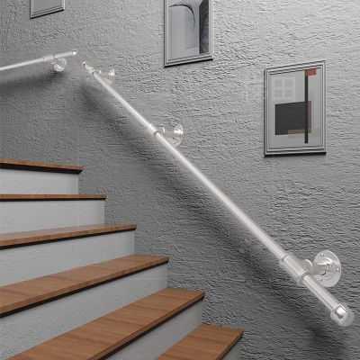 Adjustable Handrail Support Set for Seniors, Outdoor Stair Safety Rail, 1–3 m, 200 kg Capacity