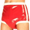TUNAYI Red and White Latex Diaper Cover with Stripes on Both Sides, Rubber Boxer Shorts, Yellow with White, Women's L view 1