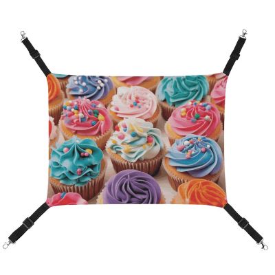 JTKLQBN Hanging Pet Hammock, Birthday Cupcakes Print, 42