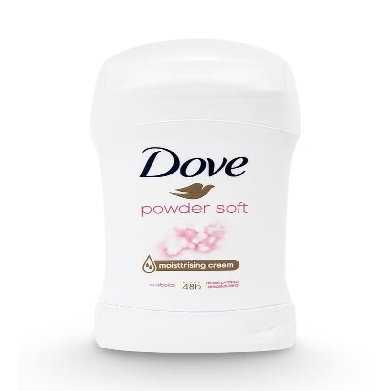 Dove Powder Soft Women's Antiperspirant Deodorant Cream Stick, 48-Hour Sweat Protection, 50 ml