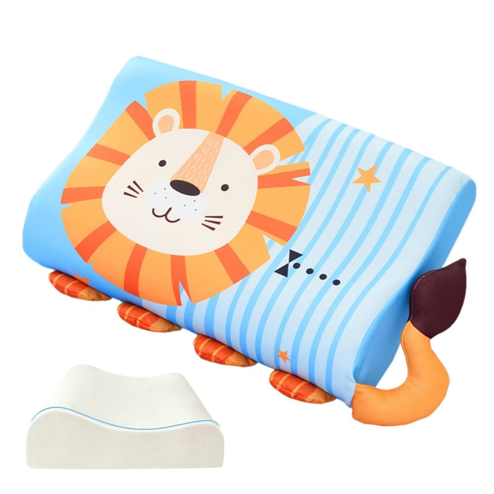 Toddler Pillow, Flat Cotton Pillow for Toddler Beds and Travel