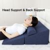 Foldable Triangular Bed Wedge Pillow with Removable Washable Cover view 4