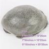 Men’s Toupee, 6 in, Soft Human Hair Replacement System, 8 x 10 in, Thin Skin V-Shaped Hairpiece, Full PU Base view 3