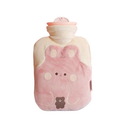 LIUCHUCHU Hot Water Bottle, 2-Piece Set, Large Plush Hand Warmer, 500 mL