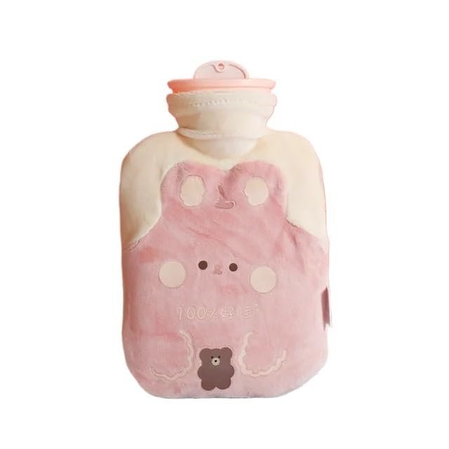 LIUCHUCHU Hot Water Bottle, 2-Piece Set, Large Plush Hand Warmer, 500 mL