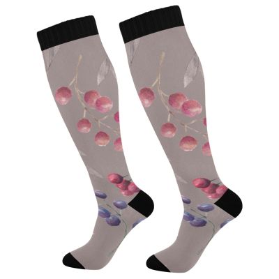 KLL Berry-Pattern Compression Socks, One Size