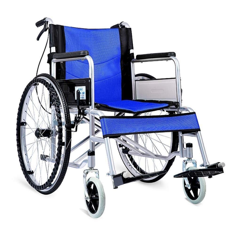 PNAJFUEL Foldable Carbon Steel Manual Wheelchair, Lightweight and Comfortable