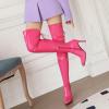 GBBRZKTB Women's Pink Over-the-Knee Stiletto Boots, Pointed Toe, 10 cm, Size 40 view 2