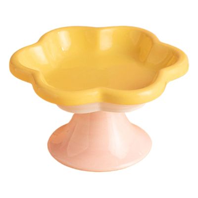 Elevated Flower-Shaped Cat Bowl
