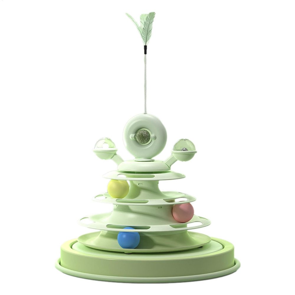 Cat Ball Track Toy - 360° Rotating Turntable