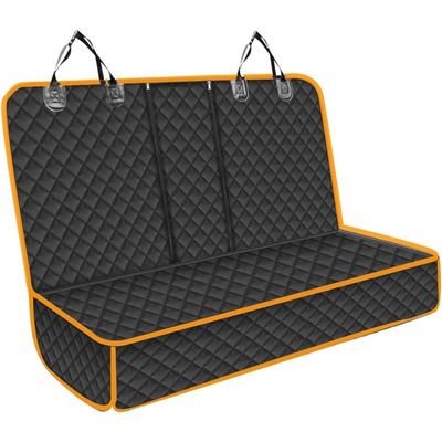 Car Pet Mat for Fiat 500 2013+, Waterproof Scratch-Resistant Dog Rear Seat Cover, B/Orange