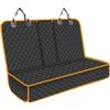 Car Pet Mat for Fiat 500 2013+, Waterproof Scratch-Resistant Dog Rear Seat Cover, B/Orange view 1
