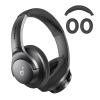 FTRONGRT Protective Cover Compatible with Anker Soundcore Life Q20i, Soft Scratch-Resistant Silicone, Black view 1