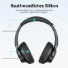 FTRONGRT Protective Cover Compatible with Anker Soundcore Life Q20i, Soft Scratch-Resistant Silicone, Black view 2