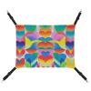 LMNGH Adjustable Hanging Cat Hammock with Rainbow Heart Print view 1