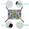 LMNGH Adjustable Hanging Cat Hammock with Rainbow Heart Print view 3