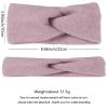 3-Pack Wide Knitted Cross Headbands for Women, Solid Black view 4