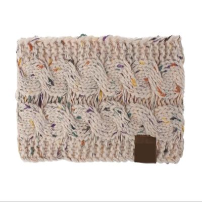 2-Pack Wide Knitted Winter Headbands, Pink